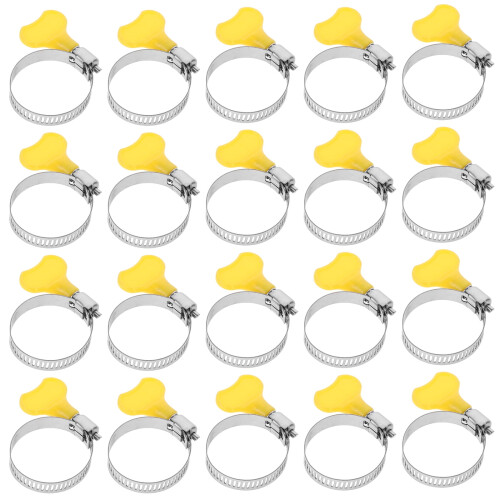 20 Pcs Pool Skimmer Pole Handle Hose Clamp Clamps Adjustable Water Pipe