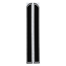 Auto Car Racing Rally Dual Stripes Hood Side Roof Tail Stickers Decals Decor Black