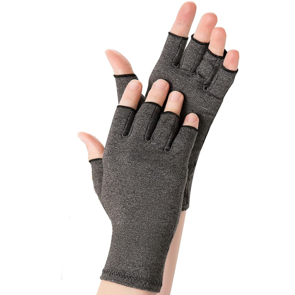 2 Pairs Fingerless Compression Gloves for Men and Women