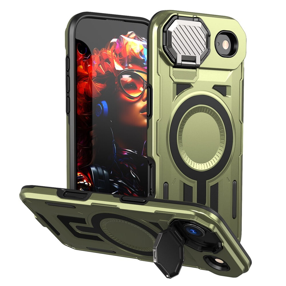 Rugged Magsafe Case For Iphone Air 6.5" Â Military-Grade, Adjustable Metal Camera Cover, Green 9130661882743