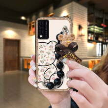 Telefoonhoesje compatibel met TCL T-Mobile Revvl V+ 5G/Revvl V Plus5G – Zachte siliconen hoes met schokbestendig cartoonbeerontwerp, vuilafstotend