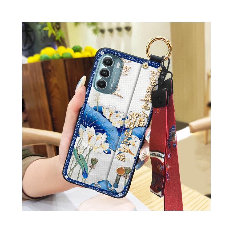 Waterproof Phone Case For Moto G Stylus 5G 2022, Chinese Style Fashion With Wrist Strap, Dirt-Resistant Ring, Anti-Knock, Durable 9130661883092