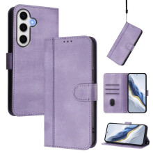 Paarse flipcase van leer en TPU met kaarthouder en polsbandje voor Samsung Galaxy A35 5G 6,6 inch – Schokbestendig, compatibel met Galaxy A35 5G