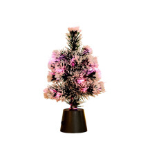 Sapin de Noël en fibre optique de 30 cm – Décoration de table colorée, décoration pour la maison et les fêtes, compatible avec le voltage