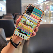 Telefoonhoesje compatibel met TCL40XL/40T/T608D/Lively Jitterbug Smart4 – Leuk cartoon schokbestendig TPU-hoesje