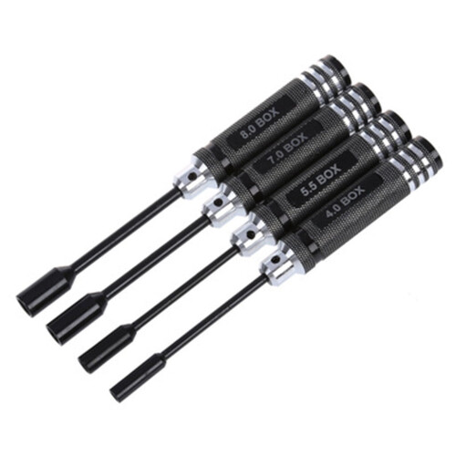 Hex Nut Key Socket Set Black Aluminum Alloy