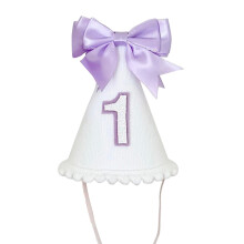 Chapeau d'anniversaire élégant pour bébé, orné d'un joli nœud papillon, en tissu doux, pour les enfants de 1 an.