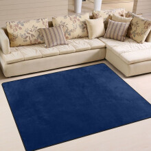 Dark Blue Floor Rug Non-Slip Large Nursery Carpet 80 x 58