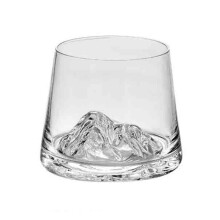 Verres à whisky Old Fashioned, 225 ml, motif montagne, à fond épais, pour la maison, les restaurants et les bars.