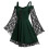 Gotisk Vintage Blonde Patchwork Kjole Til Kvinder Plus Size Goth Off Shoulder Spaghetti Strap Kjoler 1