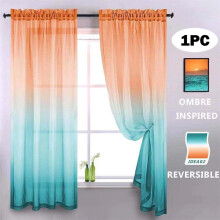 Rommørkende gardinpanel med ombre-gradient, mørklegging, termisk isolerte vintergardiner med maljer for soverom og stue, 78,7 tommer