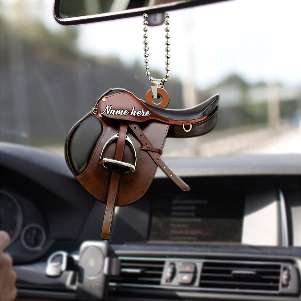 Car Mirror Decor, Western Cowboy Boot And Hat Flat Acrylic Hanging Ornament, Personalized Rear View Mirror Charm For Automotive Interior Accessories 9130661884945
