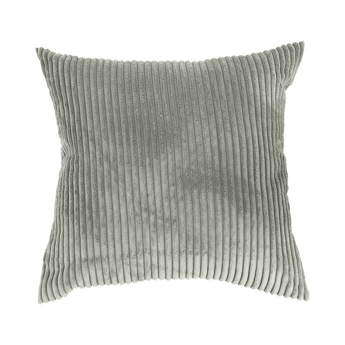 Housse de coussin grise à rayures classiques, 50 x 50 cm, 100 % polyester, pour salon