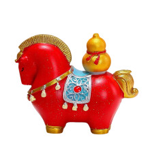 Horse Year Resin Figurine Cartoon Festive Home Decor