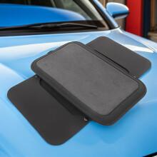 Elegante grijze armsteun voor in de auto, gemaakt van PU-materiaal met opbergdoos en eenvoudige installatie.