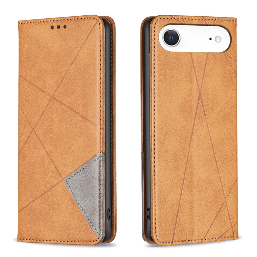 Rhombus Pattern Flip Wallet Case For Iphone Air Yellow 9180435644343