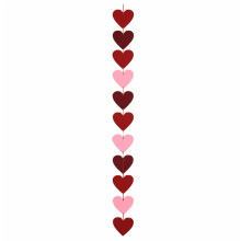 Guirlande de 2 cœurs pour mariage, anniversaire et décoration festive - Décoration suspendue pour fêtes et événements