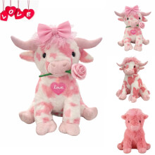 Pink Highland Cow Plush Toy 13.8 inches