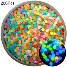 Luminous Fish Tank Rocks Glow in The Dark Aquarium Decorative Pebbles 200 PCS for DIY Betta Tank Accessories and Home Garden Yard Decor