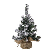 Mini Christmas Tree Ornament Wooden Base Bottle Brush Pine