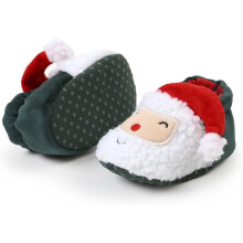 Christmas Baby Booties, Cozy Fleece Slippers with Gripper Soles – Warm Newborn Crib Sock Shoes for Girls & Boys, First Walkers Gift
