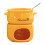 Ceramic Fondue Melting Cup Set with Forks Portable 1