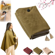 Heated Shawl USB-Powered for Women Green