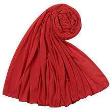 Lenço longo feminino de cor sólida, em tecido moletom, para aquecer o pescoço e a cabeça, na cor bordô.