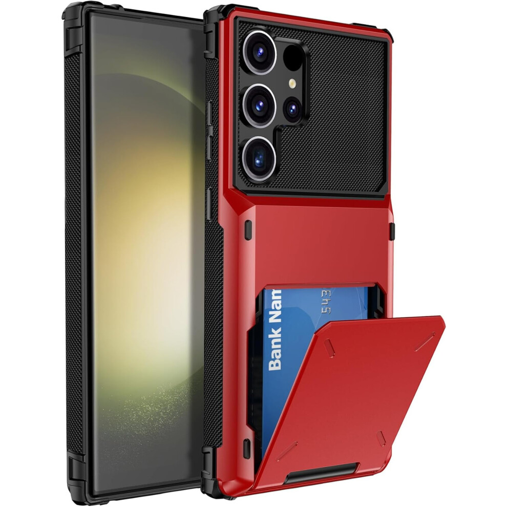 Galaxy S24 Ultra Flip Cover Case With Hidden Card Slot, Dual-Layer Shockproof Wallet Case – Compatible With Samsung Galaxy S24 Ultra 5G (6.8", 2024, 9165521596546