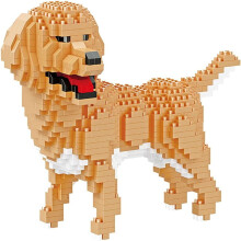 Larcele Hond Bouwset met Miniblokjes (Niet compatibel met Lego) Dierlijke Woondecoratie Kerst voor Volwassenen en Meisjes