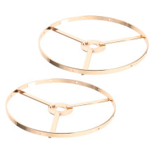 Lot de 2 anneaux de fixation pour abat-jour E27, support en fil métallique, anneau tambour à monter soi-même pour lampes de table et lampadaires,