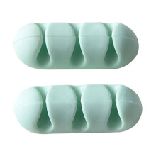 Lot de 2 enrouleurs de câble pour casque audio, organisateurs de câbles en silice