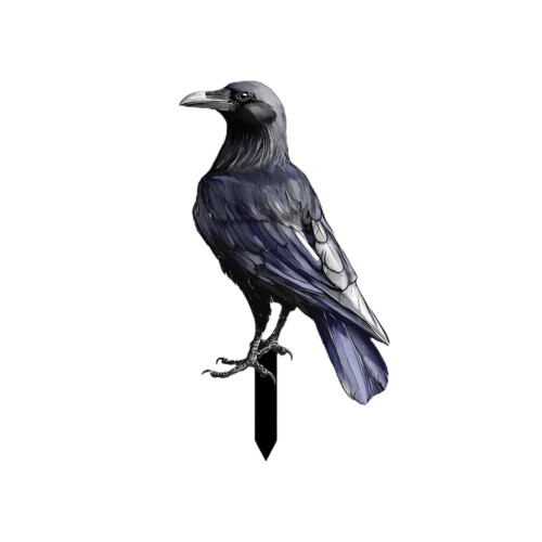 Διακοσμήσεις Crow Yard Stake - Black Birds για Χριστουγεννιάτικο Δέντρο Κήπου - Εξωτερική