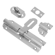 6-inch Barrel Bolt Slide Lock for Door/Gate – Inside Door Latch, Compatible with Standard Doors
