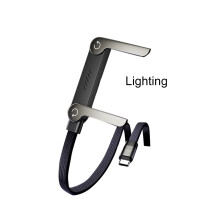 2-in-1 Invisible Holder Charger Cable – 30W Fast Charging Type-C Cable with Folding Stand, compatible with iPhone Gaming