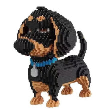 Zwarte hond bouwsets met dieren voor jongens en meisjes van 14 jaar en ouder. Niet compatibel met Lego.