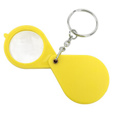 Mini 10-fache Lupe Schlüsselanhänger Klappbar für Outdoor-Lesen Gelb