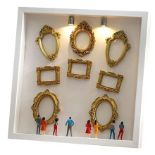 Coffret Mini Musée Silhouette avec Mini Figurines – Cadre Photo pour Anniversaires, Mariages, Fêtes et Plus