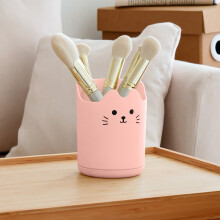 Cat-shaped pencil holder with 360 rotation and large