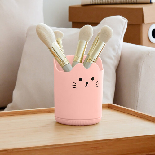 Cat-shaped pencil holder with 360 rotation and large
