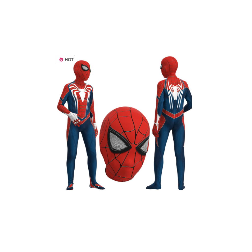 Eapoy (140Cm) Spiderman Advanced Suit Cosplay Costume Party Jumpsuit Fitted Kids Clothes