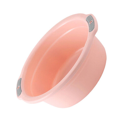 Plastic Washing Basin Small Peach Pink Handles