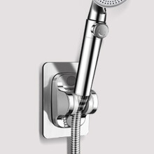 Bathroom Shower Head Bracket Adhesive No Drilling Adjustable Wall Mount Holder