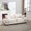Oversized Corduroy 2-Seater Sofa with Pillows 1