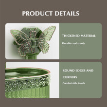 (Light The Luxury Of Green) Free Punching Wall-Mounted Soap Box Double-Layer Drain Soap Box for Laundry Room Tub Balcony
