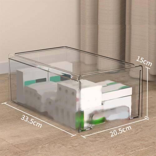 Elegant Acrylic Stackable Drawer Organizer Large Capacity for Makeup & Medicine 1
