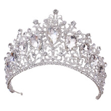 (A) Baroque Crystal Bridal Crown for Masquerade & Cosplay