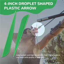 Arrows Vanes 4 Tum Plastic Feather Fletching för DIY Archery Arrows 50 Pack (GröN)