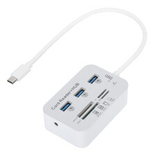 Speicherkartenleser, universell kompatibler USB-Hub, Plug & Play, schnelle Datenübertragung mit Überstromschutz, einfache Bedienung für Mac und