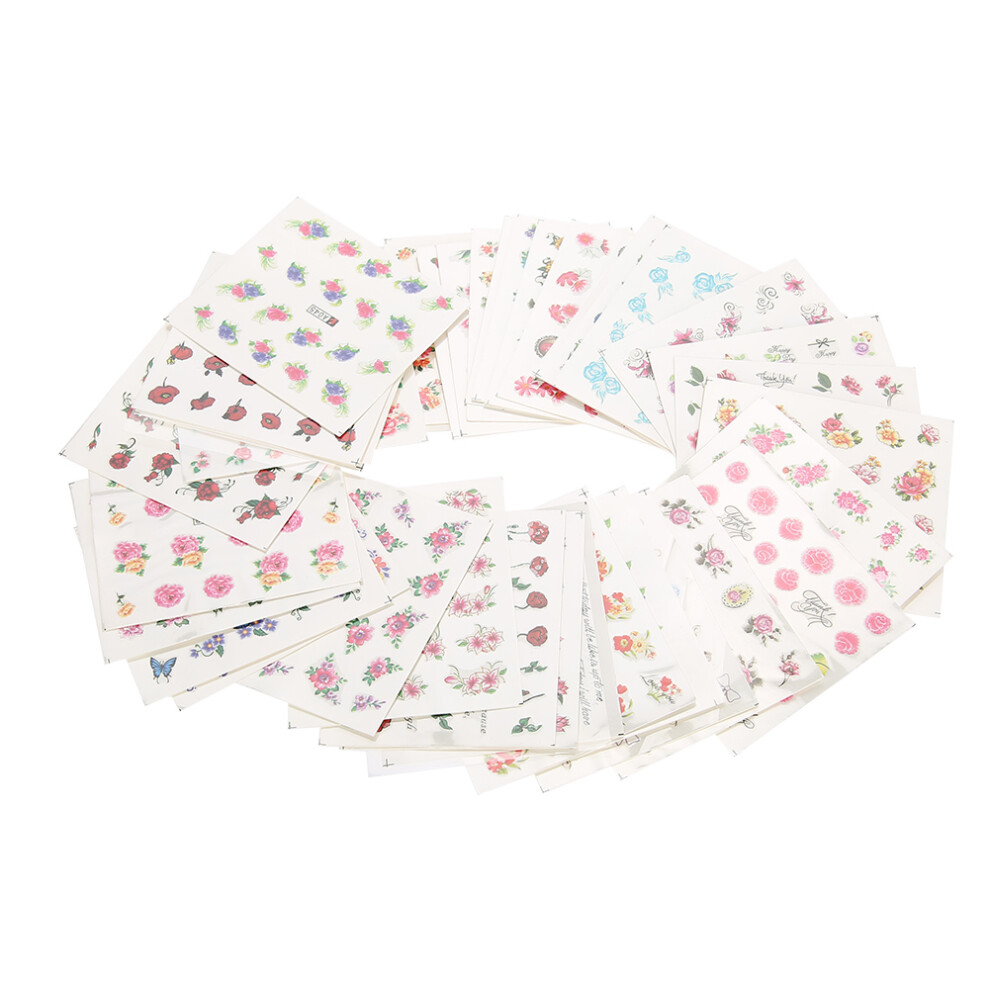 Non Toxic Nail Stickers Eco Friendly Nail Stickers3D Nail Art Stickers Diy Nail Decorations Water Transfer Nail Decals Butterfly Nail Art Patterns